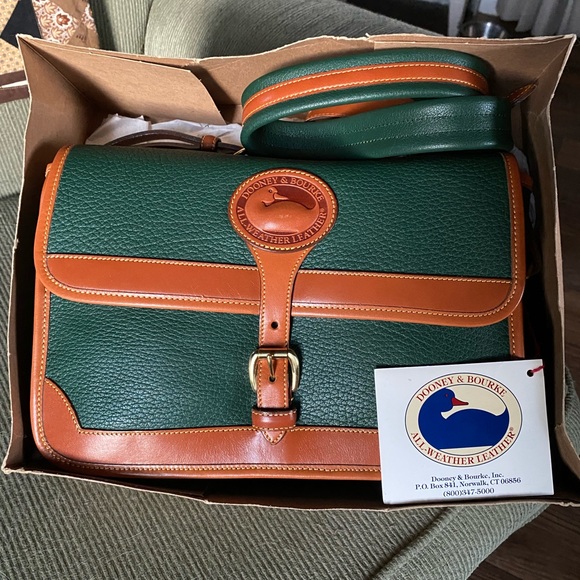Dooney & Bourke Handbags - Dooney & Bourke Large Surry in Fir and British Tan